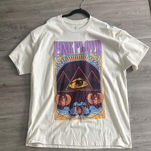 Pink Floyd Eye Design Tee - Cream and Multicolor